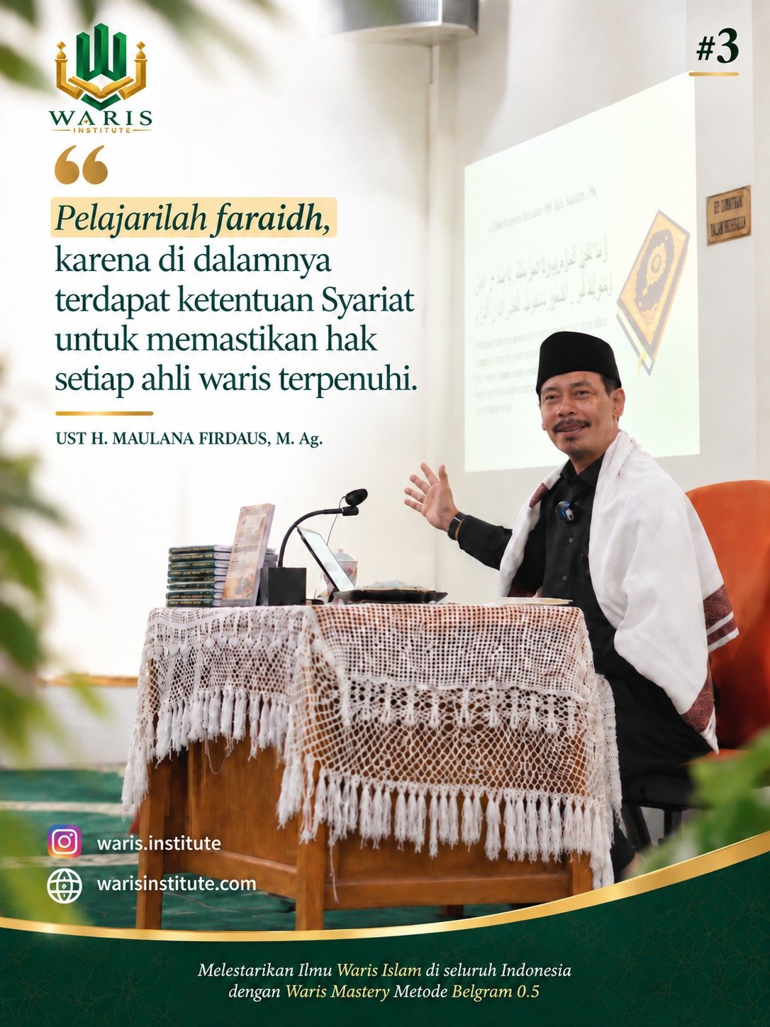Sesi pembelajaran Waris Institute